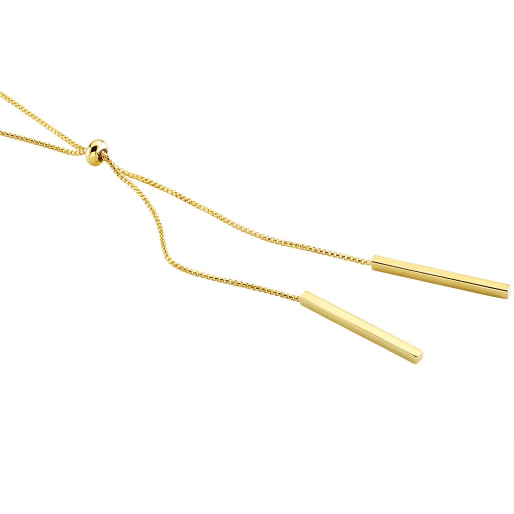 SEVDA Damen Collier Silber vergoldet 925 Balken B 1 mm