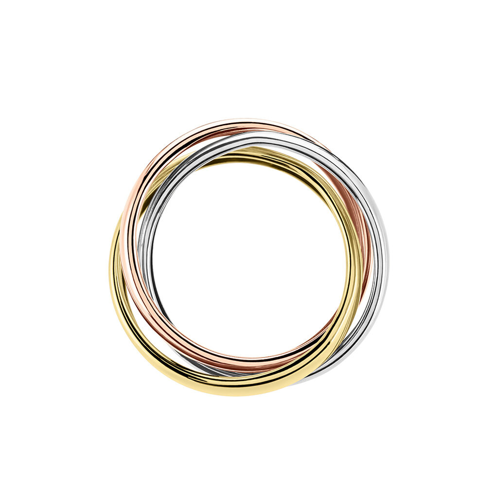 Damen Ring Gold Tricolor Gold/Roségold/Schwarz 585   - Ringe Damen | OROVIVO