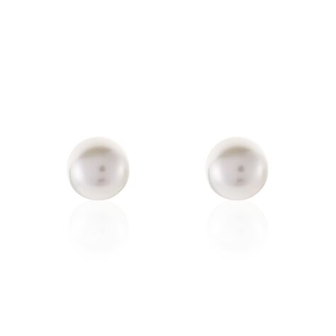 Damen Perlenohrringe Gold 585 Zuchtperlen 9-9,5mm - Ohrstecker Damen | OROVIVO