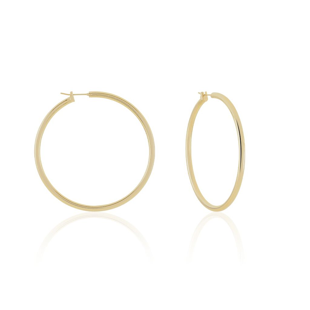 Damen Creolen Messing Gold plattiert - Creolen Damen | OROVIVO