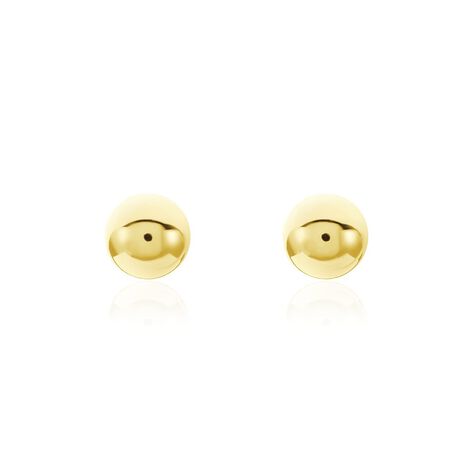 Damen Ohrstecker Titan vergoldet Ohne Stein Ball Eunice 5,00mm  - Ohrstecker Damen | OROVIVO