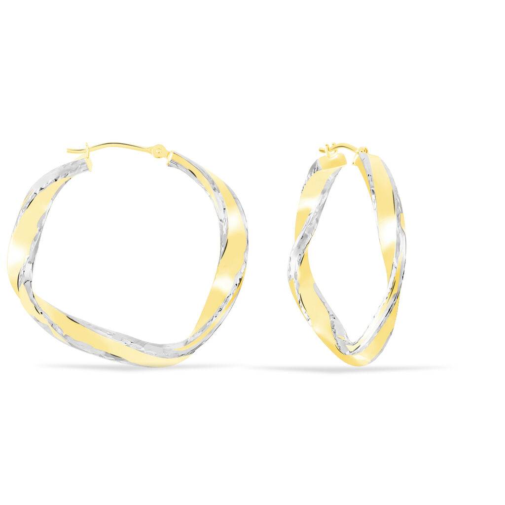 Damen Creolen Gold 375 Bicolor - Creolen Damen | OROVIVO