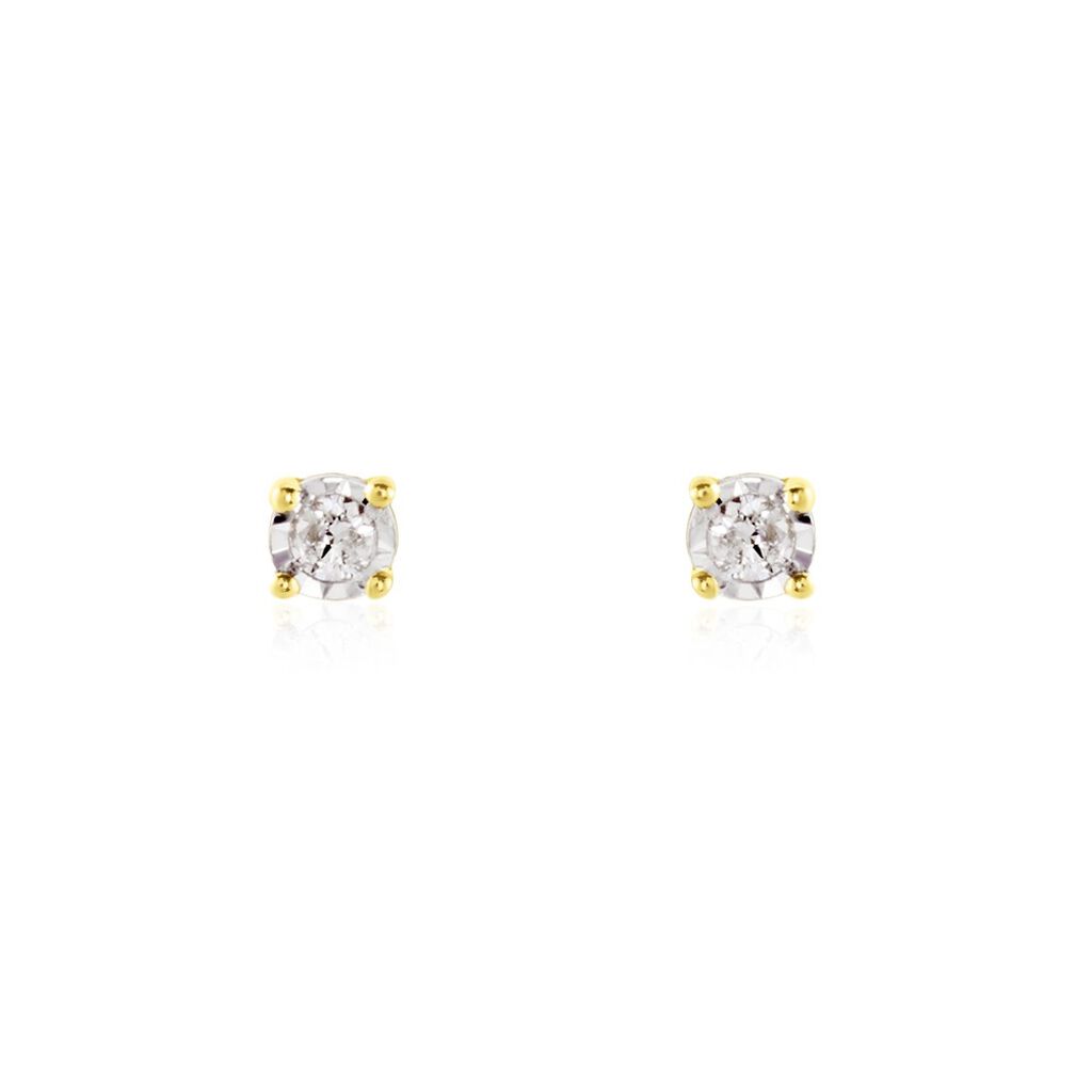 Damen Ohrstecker Gold 375 Diamant 0,1ct Lirik  - Ohrstecker Damen | OROVIVO