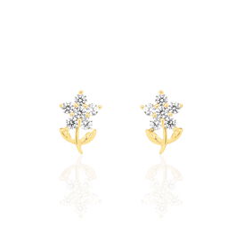 Ohrstecker Gold 375 Zirkonia Blume - Ohrstecker Familie | OROVIVO