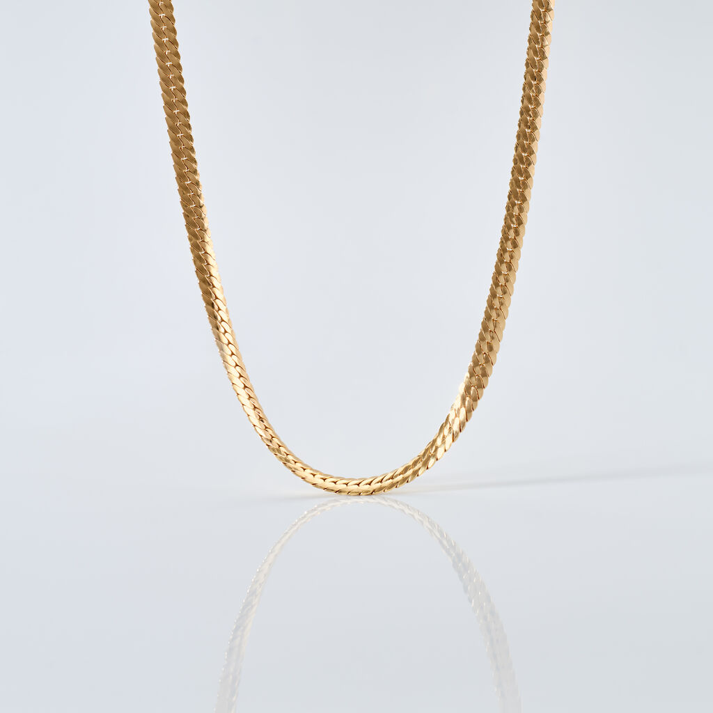 HANIWA Damen Collier Silber vergoldet 925 B 3,2 mm