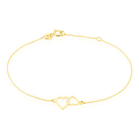 Damenarmband Gold 375 Doppelt Herz  - Armbänder Damen | OROVIVO