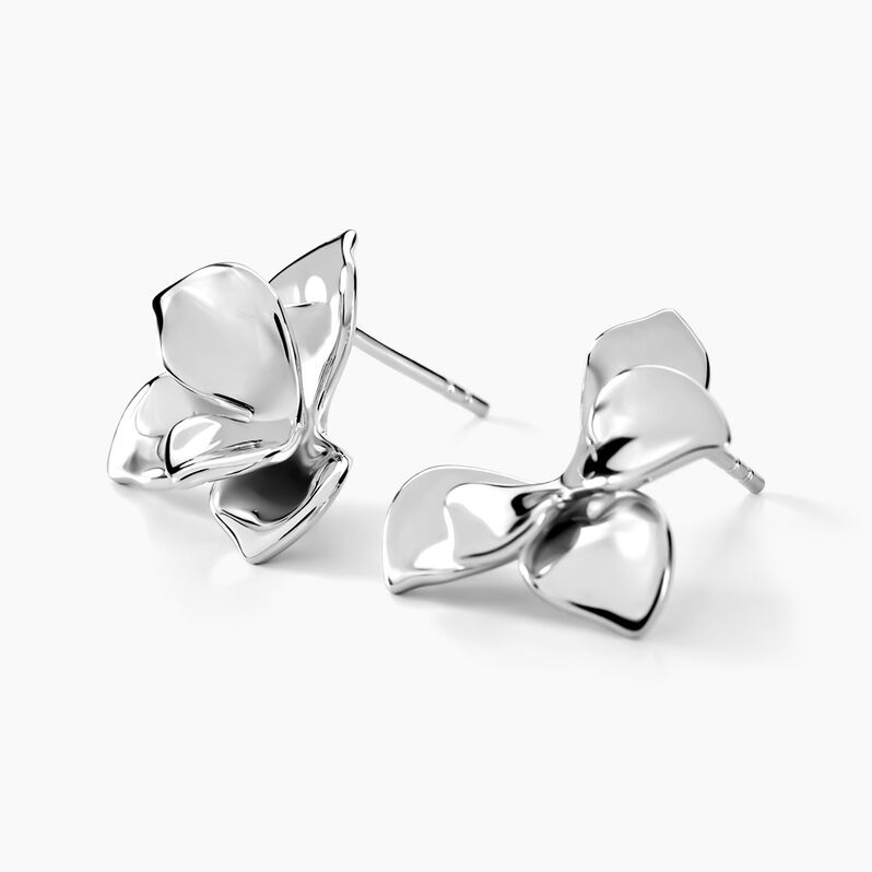 Boucles D'oreilles Puces Primavera Argent Weiss - Spannringe Damen | OROVIVO