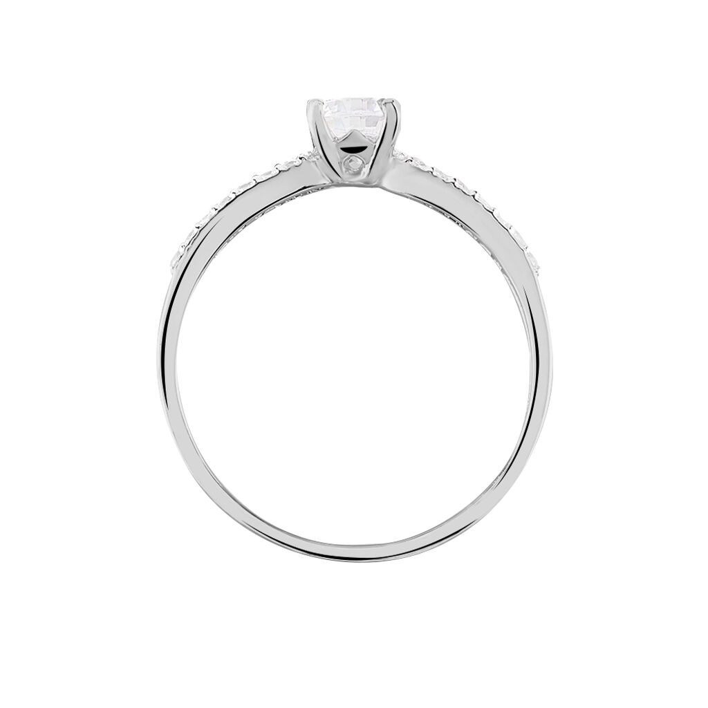 SOLITEA Damen Ring Silber 925 Zirkonia Wei&szlig; 0,18 ct