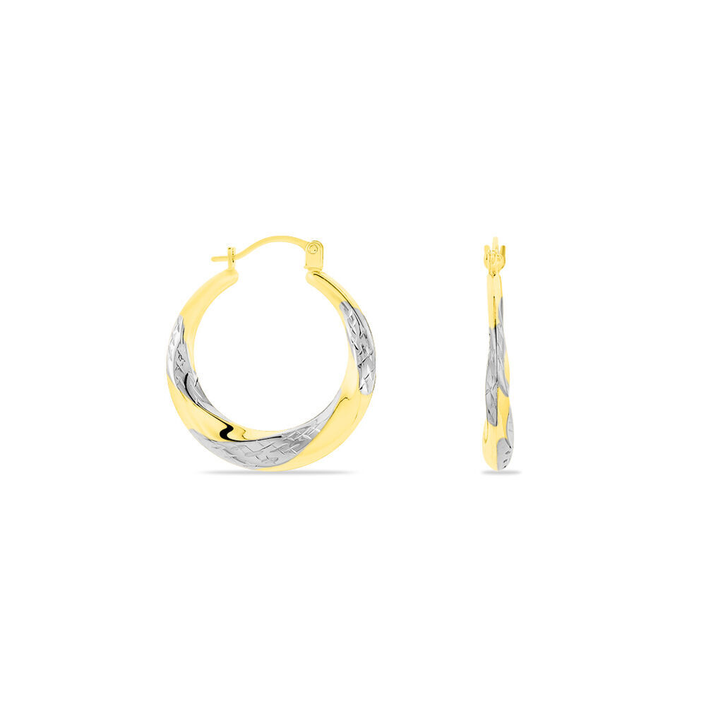 Damen Creolen Gold 375 Bicolor  - Creolen Damen | OROVIVO