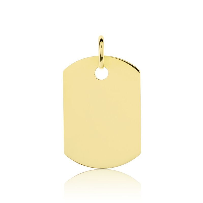 SIRONA GRAVUR Unisex Anh&auml;nger Gold 375 (9 Karat) Rechteckig - Anh&auml;nger mit Gravur Unisex | OROVIVO