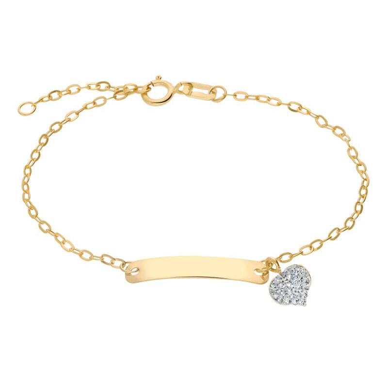 Bracciale Con Targhetta Holy Oro Giallo Cristallo - Spannringe Kinder | OROVIVO