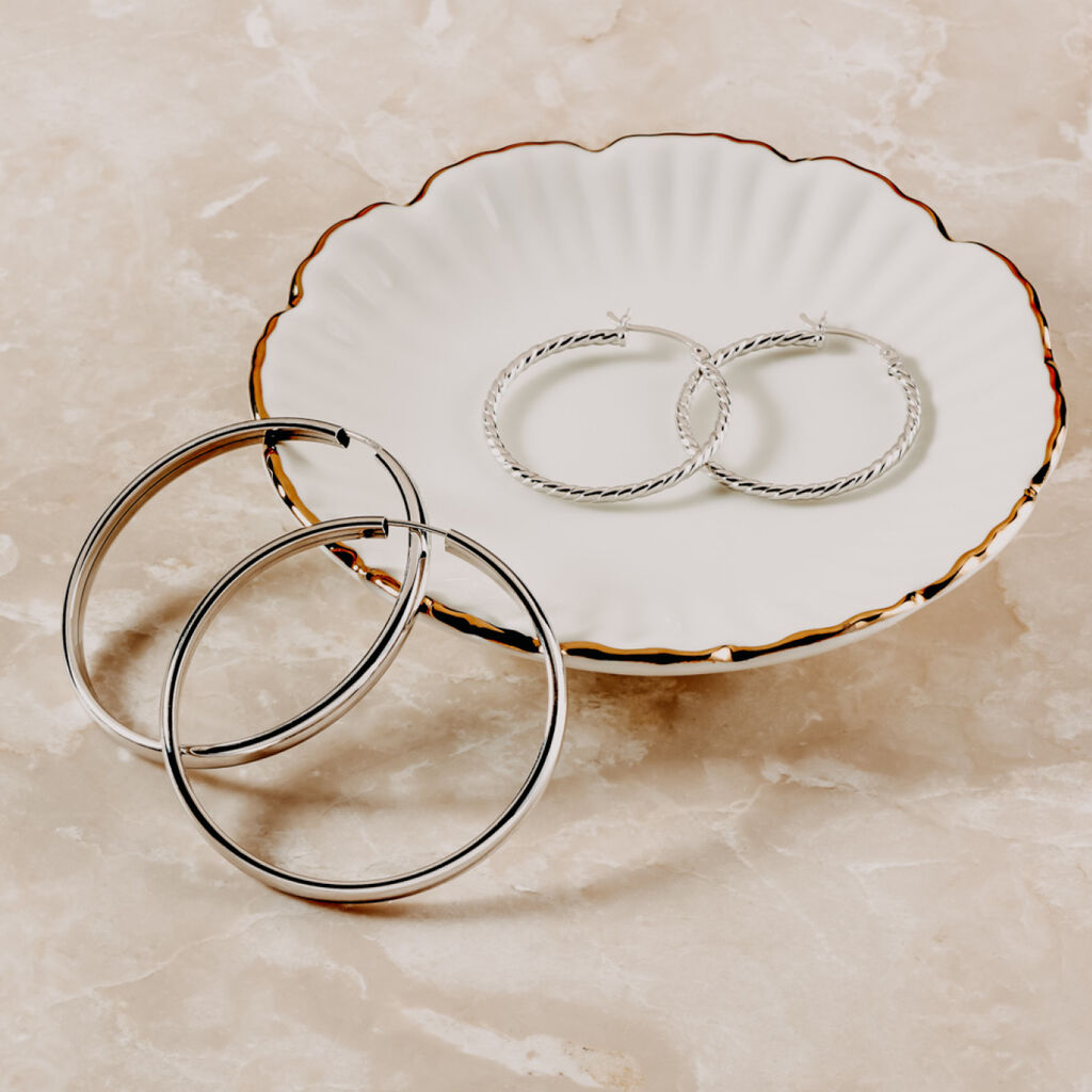 RAMEA Damen Creolen Silber 925 B 6 mm - Creolen Damen | OROVIVO