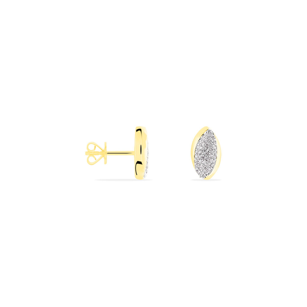 Damen Ohrstecker Gold 375 Diamant 0,18ct Mandel Neolle  - Ohrstecker Damen | OROVIVO