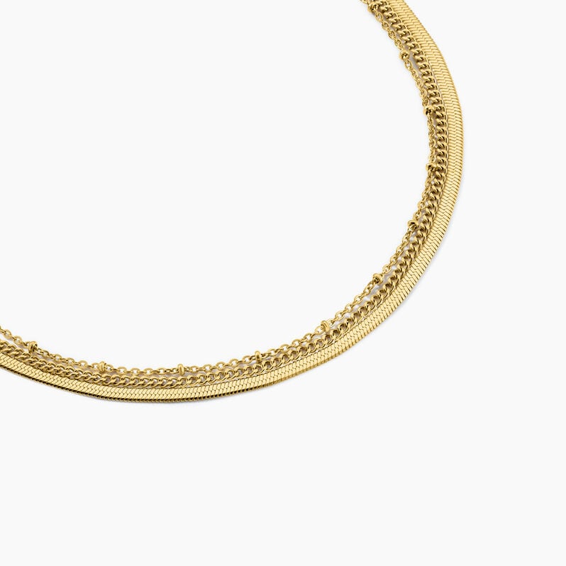 Collier Neva Acier Jaune - Spannringe Damen | OROVIVO