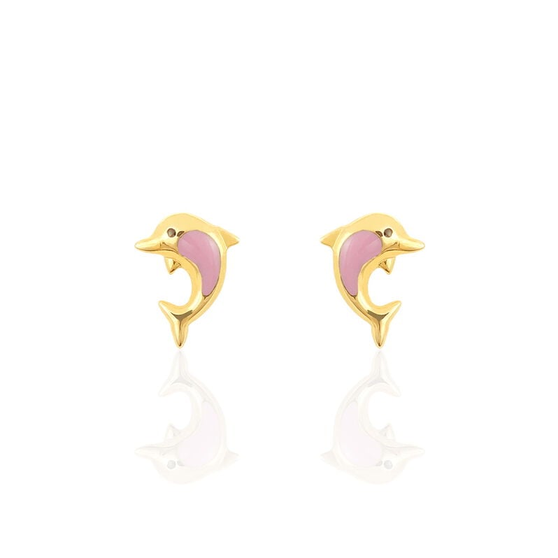 Kinder Ohrstecker Gold 375 Delphin  - Ohrstecker Kinder | OROVIVO