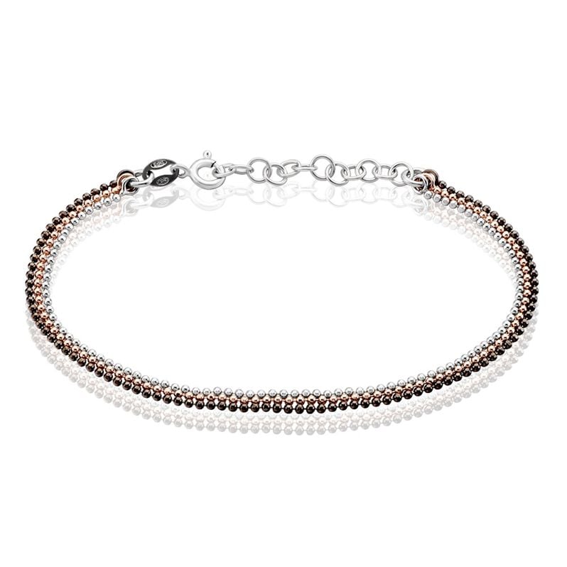 Bracelet Argent Tricolore - Spannringe Damen | OROVIVO