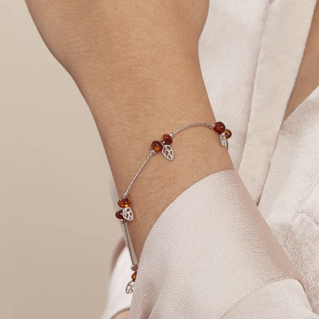 Bracelet Solene Argent Rhodie Ambre - Spannringe Damen | OROVIVO
