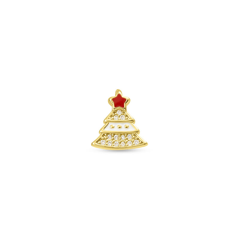 Mono Orecchino Lobo Christmas Collection Ottone Dorato Cristallo - Spannringe Damen | OROVIVO
