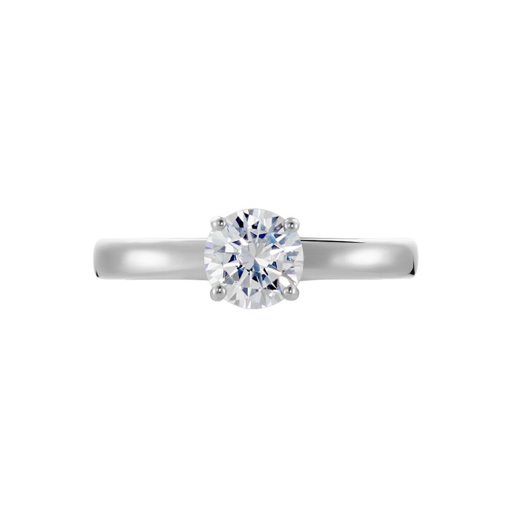 Damen Ring Silber Bicolor Gelb/Silber 925 Zirkonia Wei&szlig; 1,52 ct B 1,8 mm
