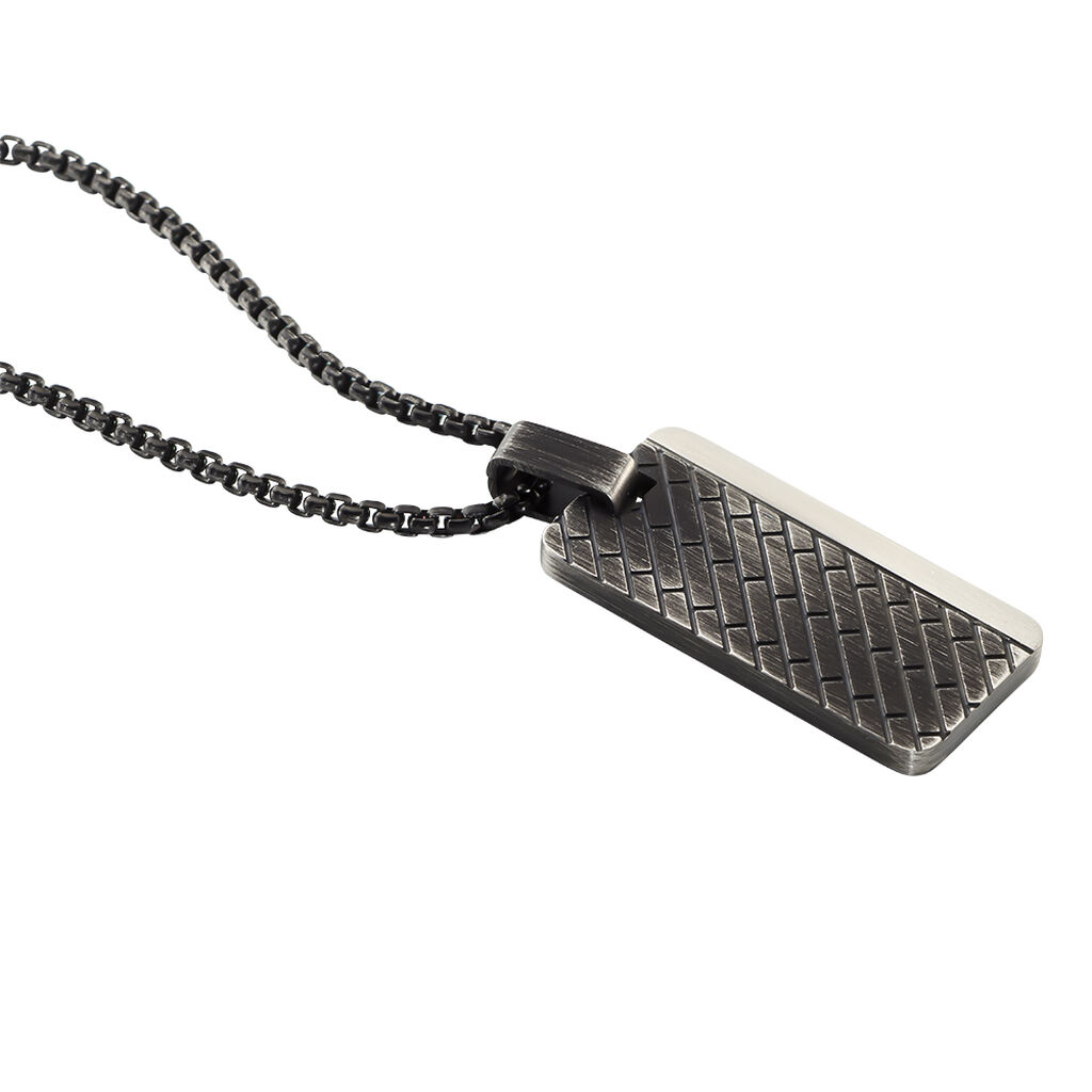 FABIAN Herren Kette Edelstahl Schwarz