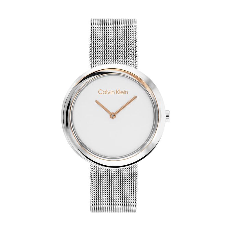 Montre Calvin Klein Twisted Bezel Weiss - Spannringe Damen | OROVIVO