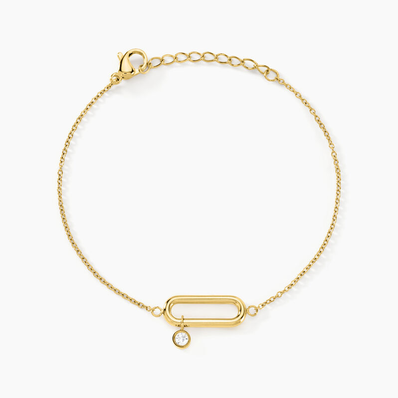Bracelet Natale Acier Jaune Cristal - Spannringe Damen | OROVIVO
