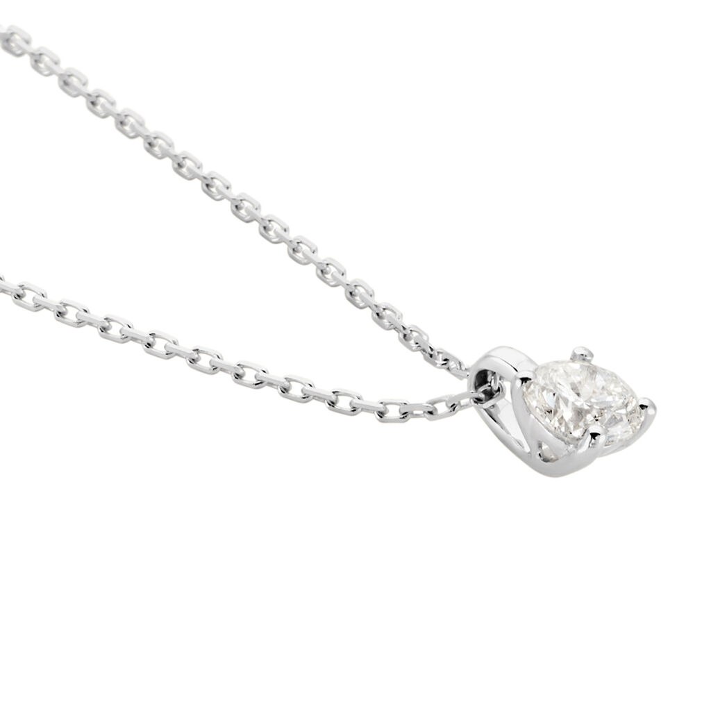 VICTORIA Damen Collier Wei&szlig;gold 585 (14 Karat) Diamant Wei&szlig; 0,21 ct