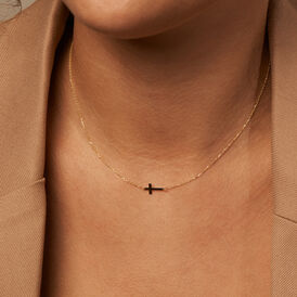 Damen Halskette Gold 375 Kreuz - Ketten mit Anhänger Damen | OROVIVO