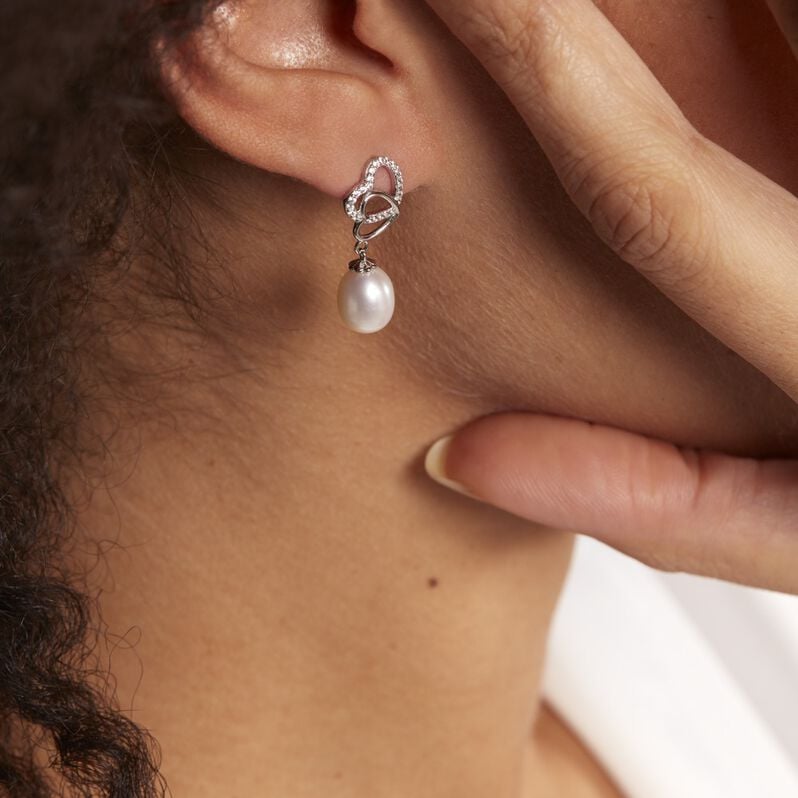 Boucles D'oreilles Argent Perle Culture - Spannringe Damen | OROVIVO