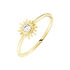 SUN Damen Ring Silber vergoldet 925 Zirkonia Wei&szlig; 0,03 ct Sonne