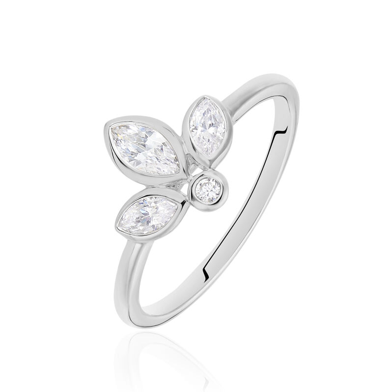 Bague Anahi Argent Navettes Clos Oxydes - Spannringe Damen | OROVIVO
