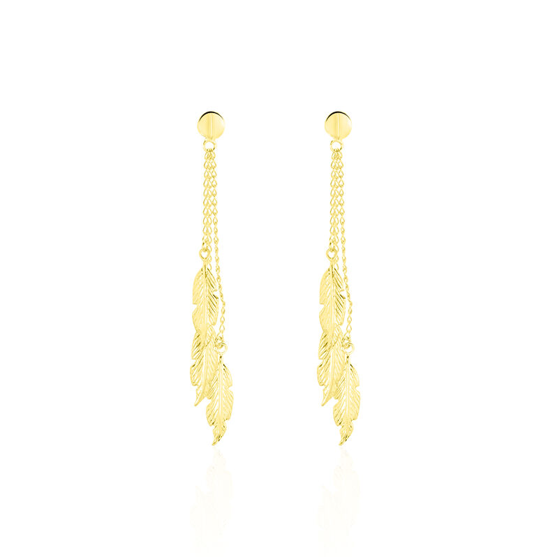 Boucles D'oreilles Or Jaune Pendantes - Spannringe Damen | OROVIVO