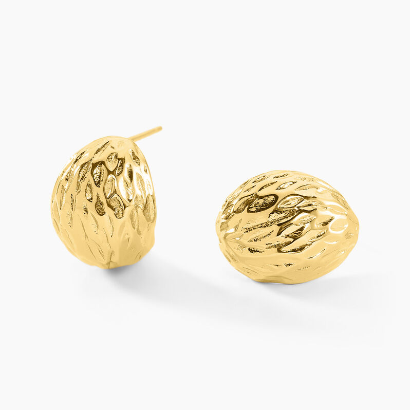 Boucles D'oreilles Puces Almeria Acier Jaune - Spannringe Damen | OROVIVO