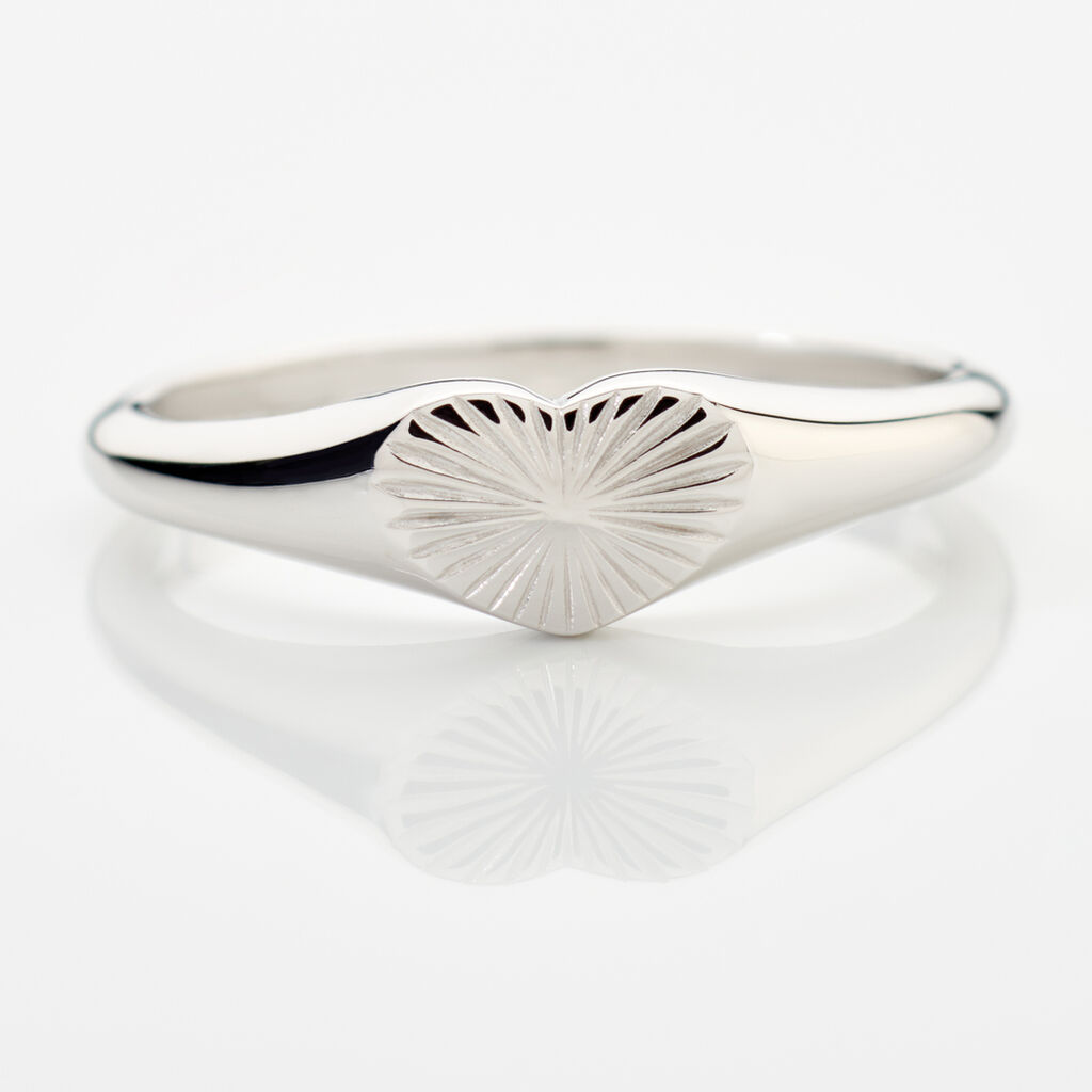 LUNE Damen Ring Silber 925 Herz