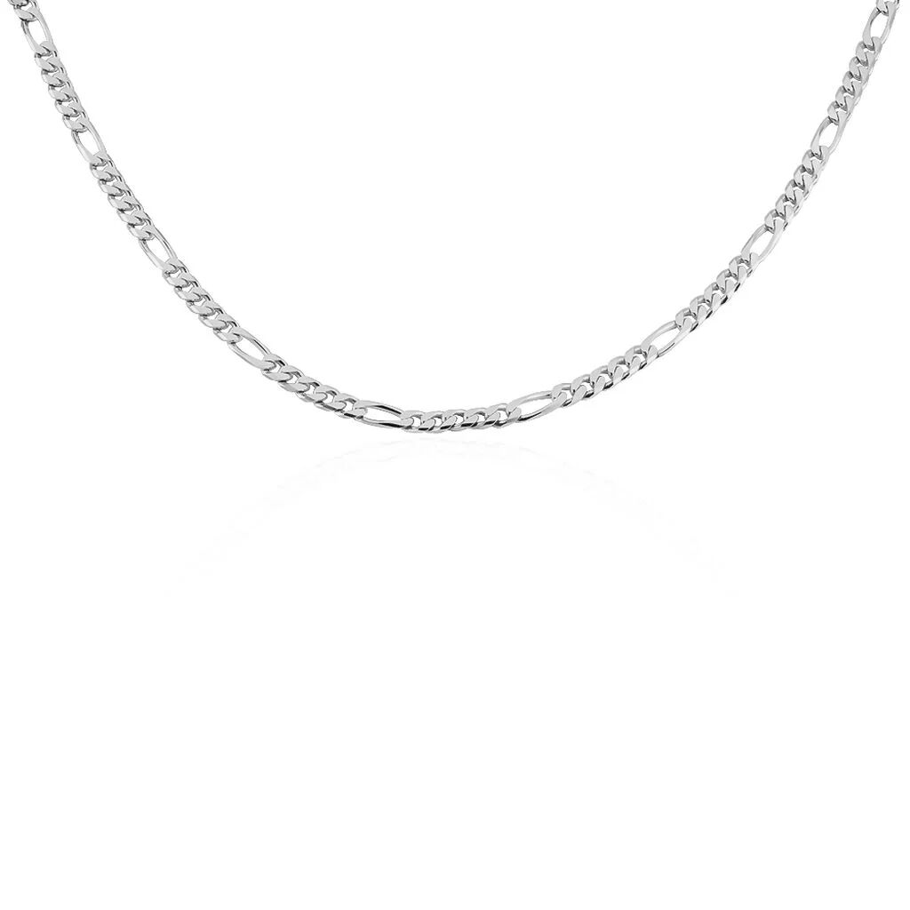Herren Figarokette Silber 925 rhodiniert - Halsketten Herren | OROVIVO
