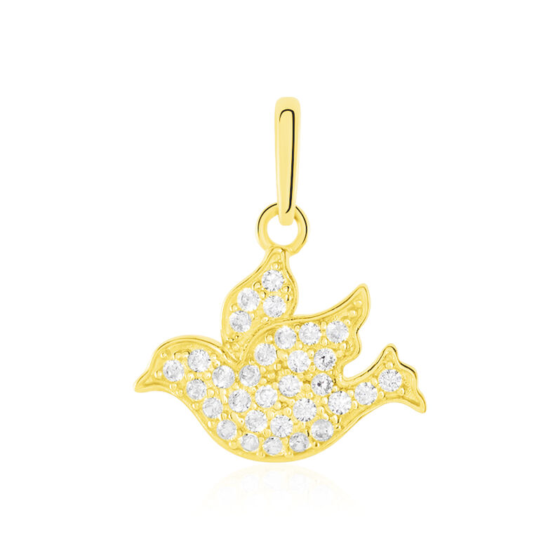 Pendentif Cagiris Or Jaune Oxydes De Zirconium - Spannringe Damen | OROVIVO