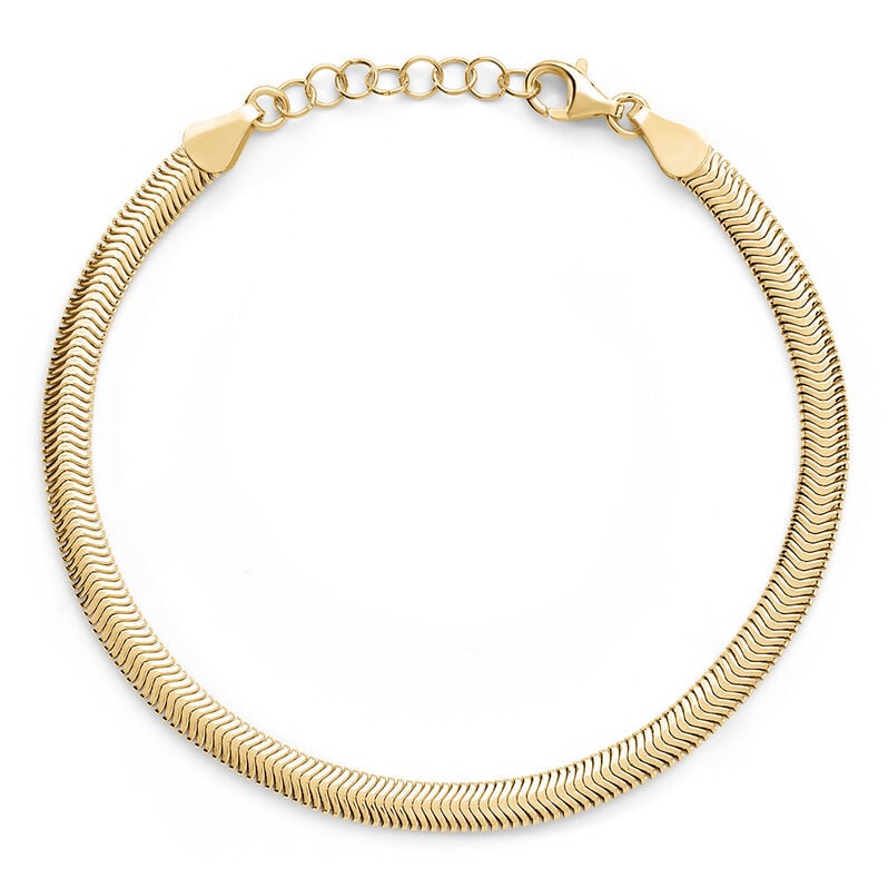 NATASHA Damen Armkette Silber vergoldet 925 B 4,3 mm - Armketten Damen | OROVIVO