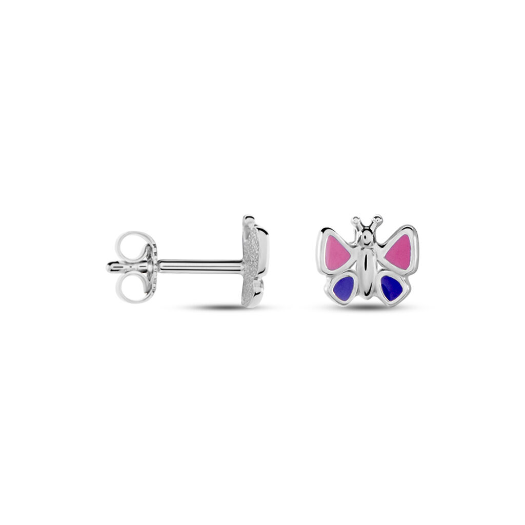 Kinder Ohrstecker Silber 925 Schmetterling Lila - Ohrstecker Kinder | OROVIVO