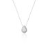 ISOLDE Damen Collier Silber 925 Zirkonia Wei&szlig; 1,35 ct Tropfen