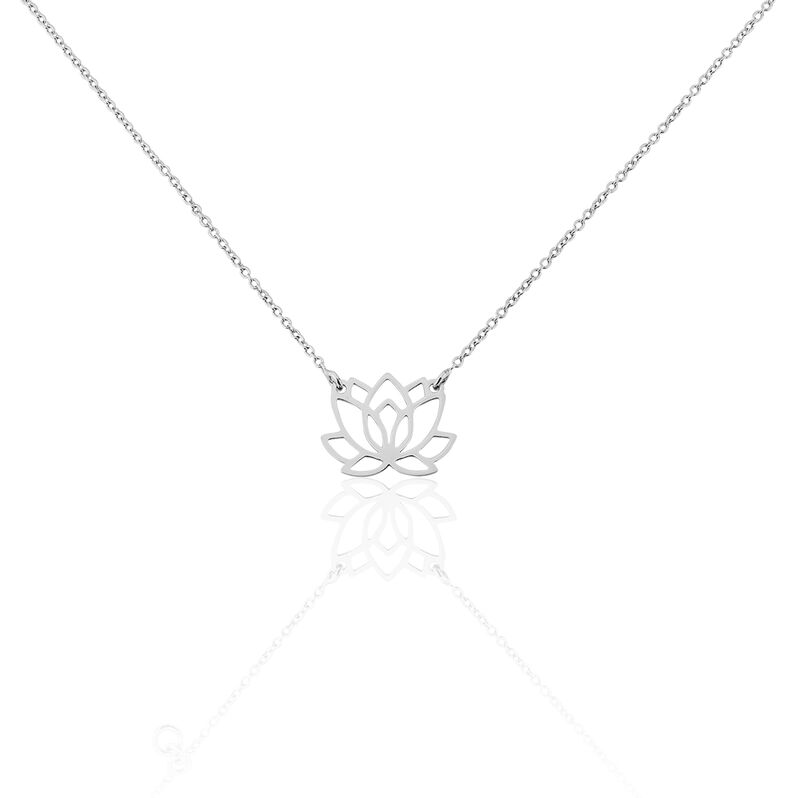 Damen Halskette Silber 925 Rhodiniert Lotus - Halsketten Damen | OROVIVO