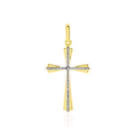 Kreuz Anhänger Gold 375 Bicolor Corantin - Kreuzanhänger Unisex | OROVIVO