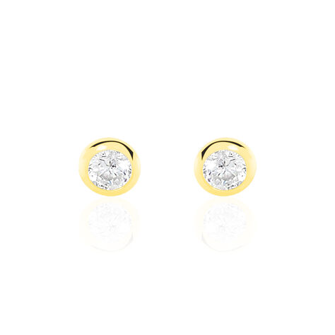 DARINA ZARGE Damen Ohrstecker Gold 375 (9 Karat) Zirkonia Wei&szlig; 0,42 ct - Ohrstecker  | OROVIVO