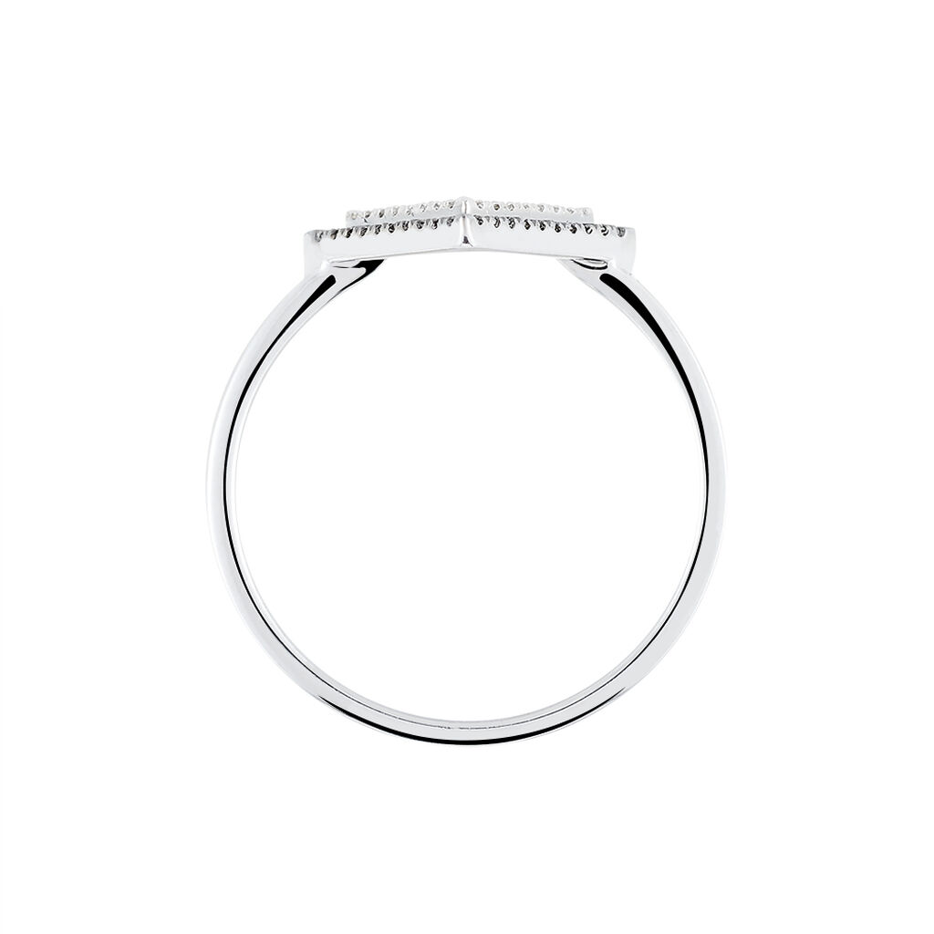 Bague Or Blanc Diamant - Spannringe Damen | OROVIVO