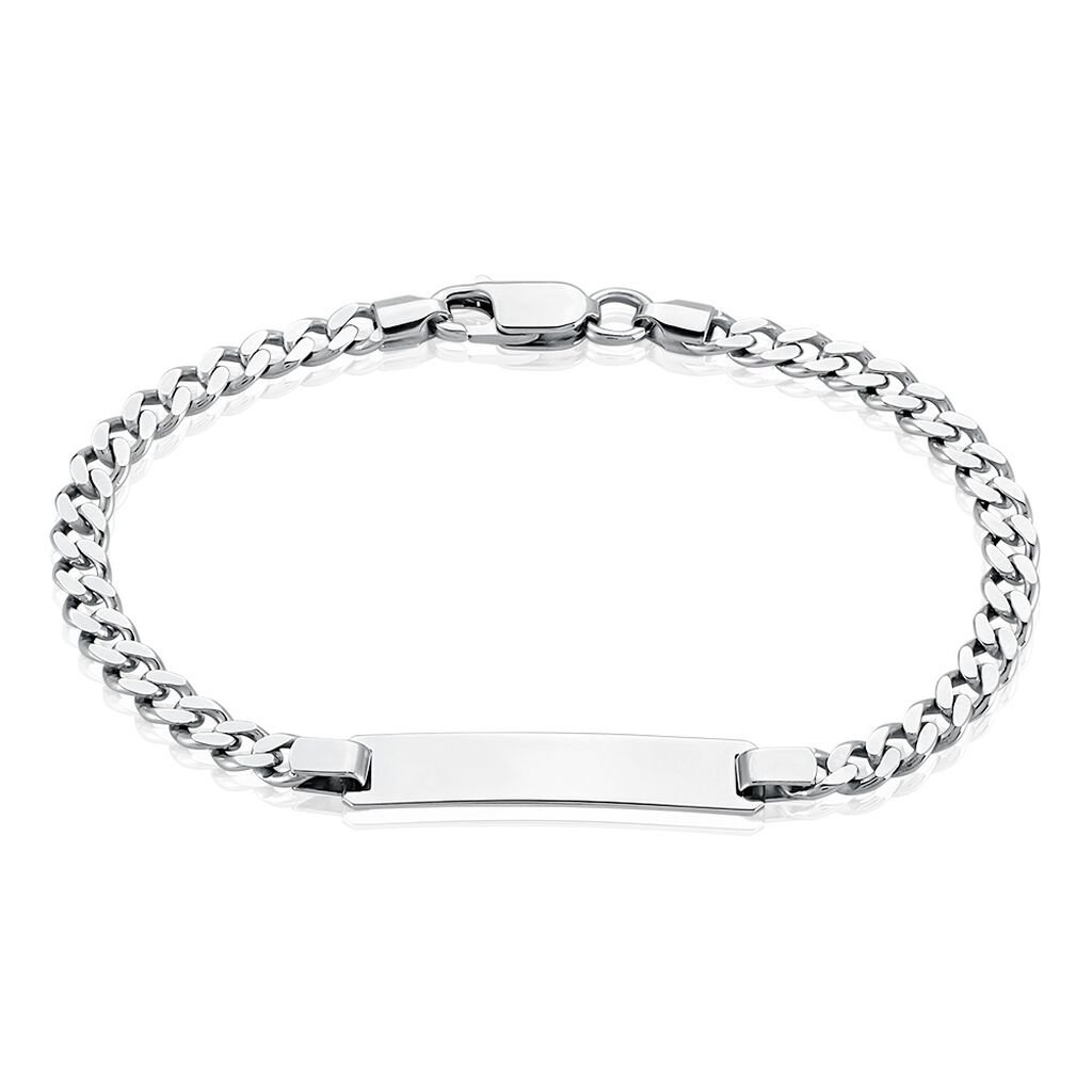 PANZER S ID Unisex ID Armband Silber Silber 925 B 4,7 mm, ID Armband ohne Stein