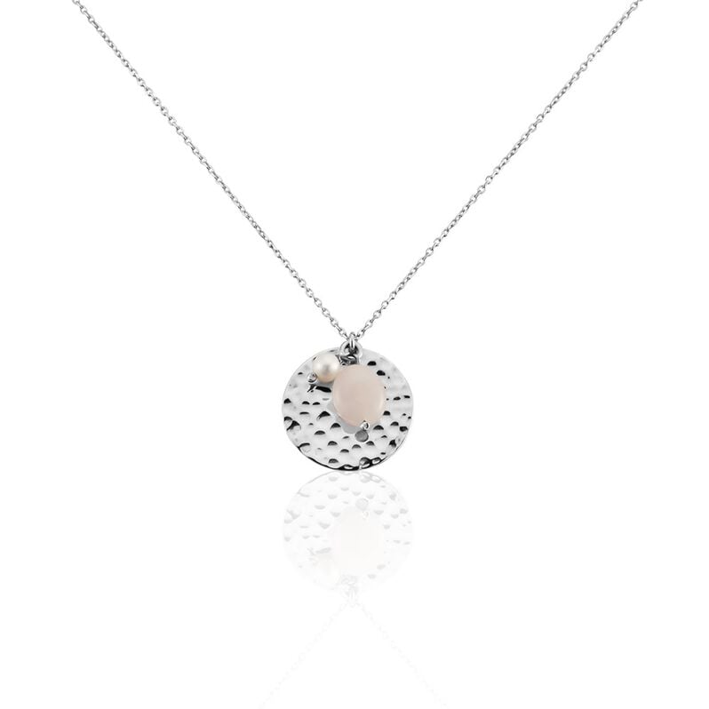 Collier Arcelia Argent Weiss Quartz Perle De Culture - Spannringe Damen | OROVIVO