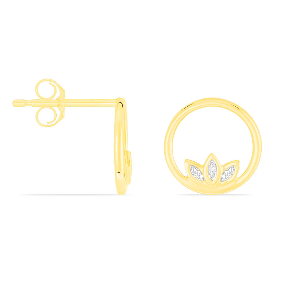 Boucles D'oreilles Helia Or Jaune Cercle - Spannringe Damen | OROVIVO