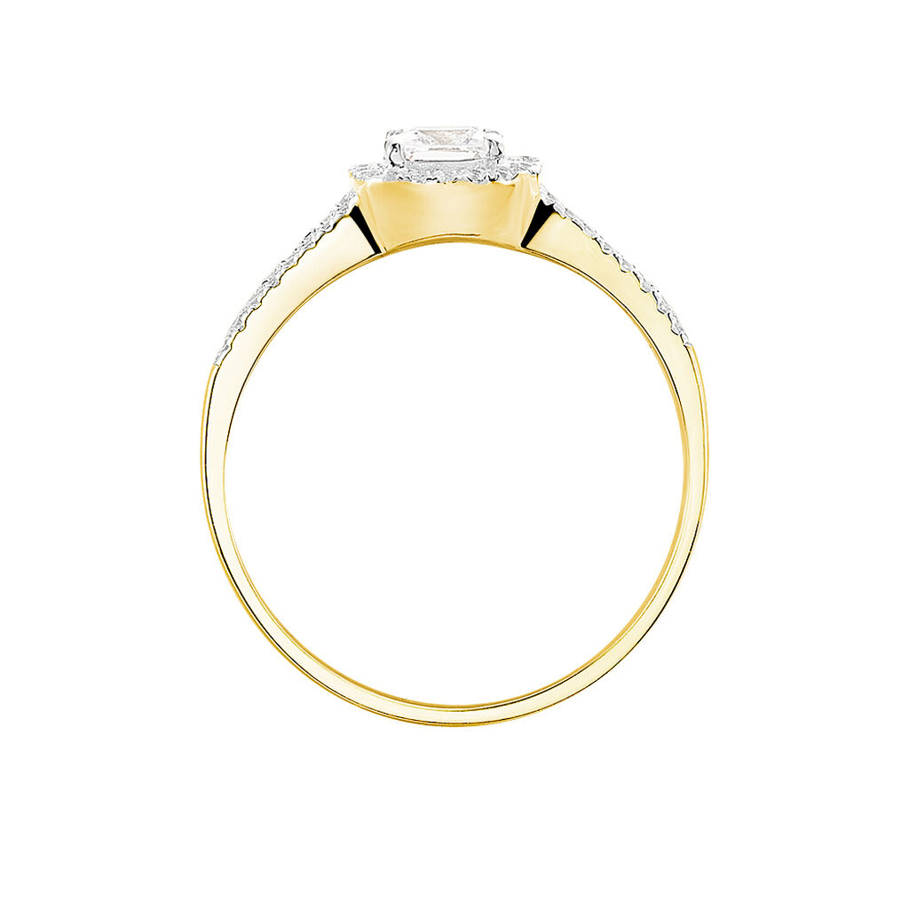 Bague Solitaire Cillian Or Jaune Oxyde De Zirconium - Spannringe Damen | OROVIVO