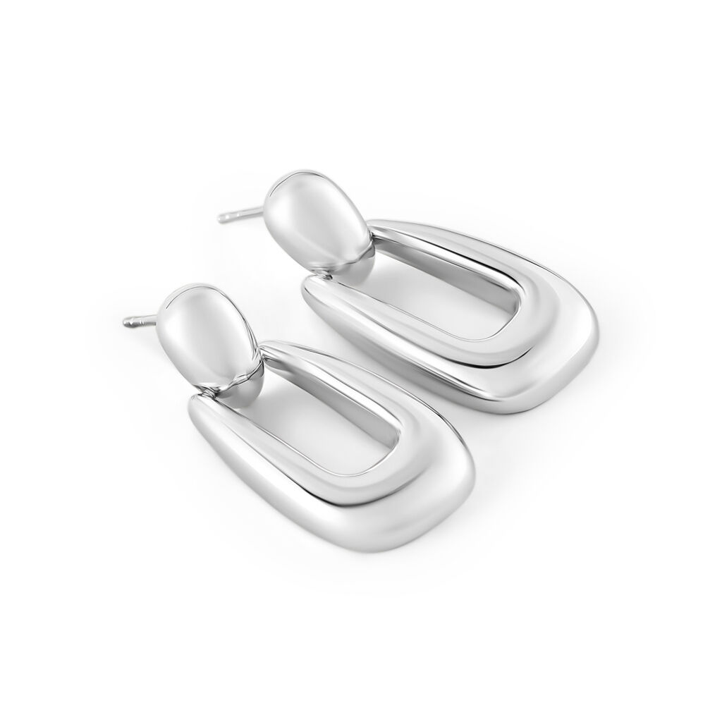 THALIRA Damen Ohrringe Lang Silber 925 Rechteckig