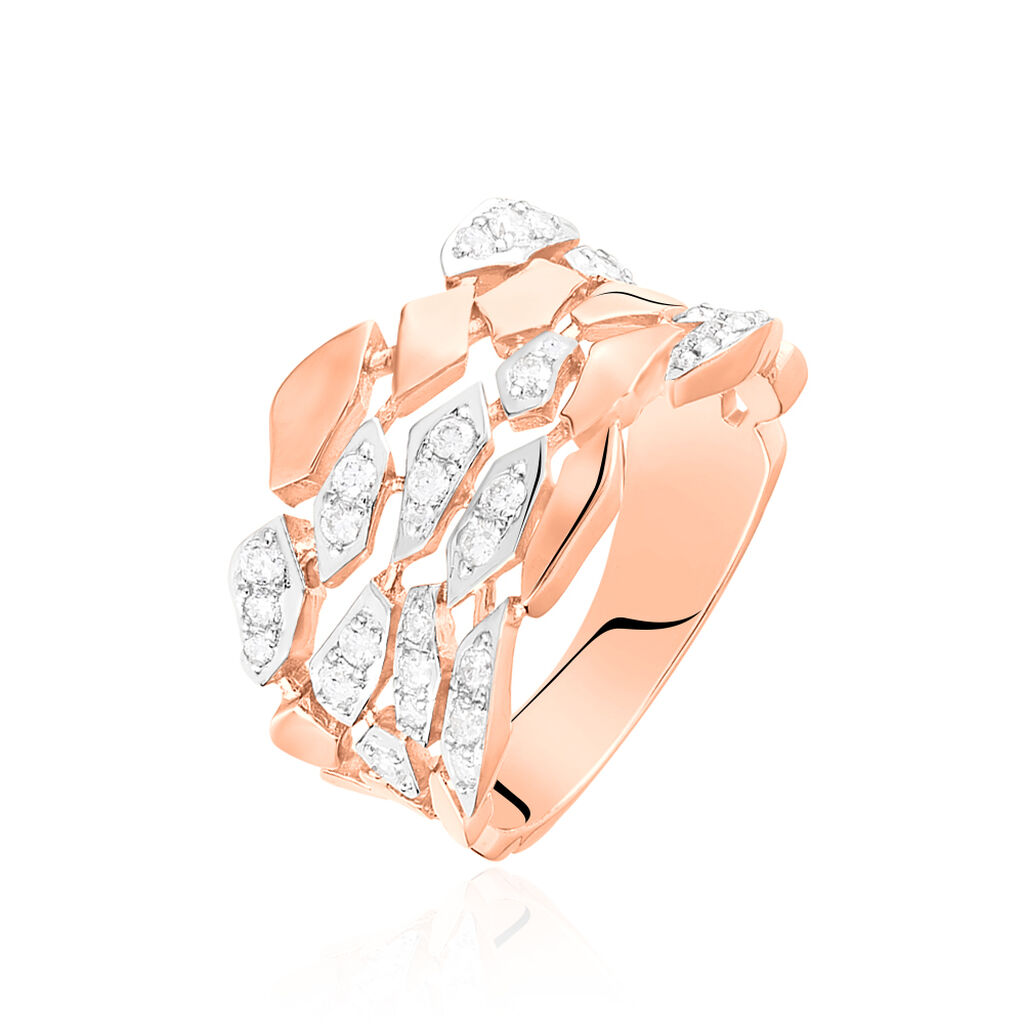 Damen Ring Rosegold 750 Diamant 0,47ct Ita  - Ringe mit Stein Damen | OROVIVO