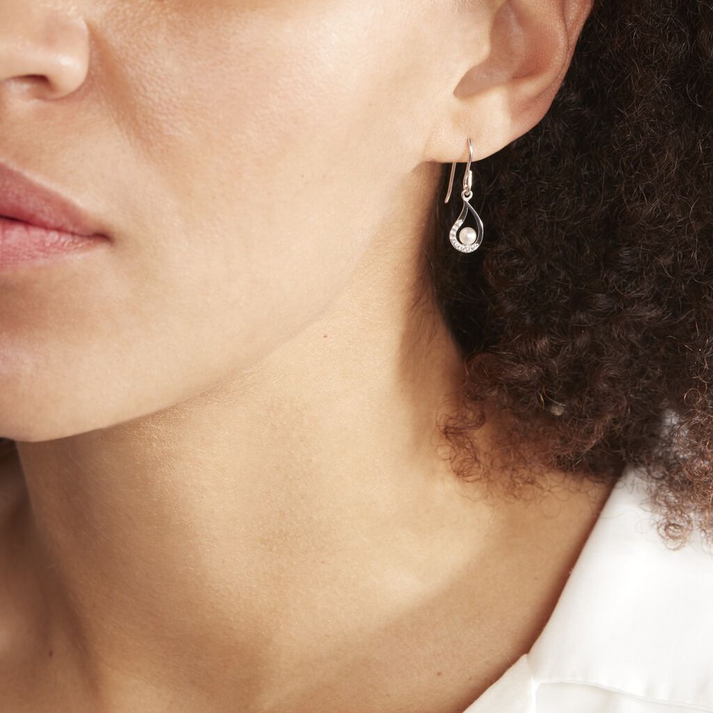 Boucles D'oreilles Argent Perle Culture - Spannringe Damen | OROVIVO